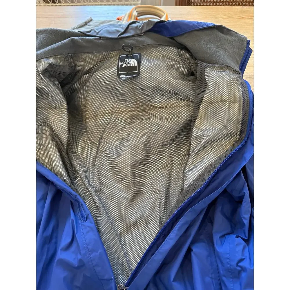 The North Face Hyvent Hooded Windbreaker Rain Jacket Blue L